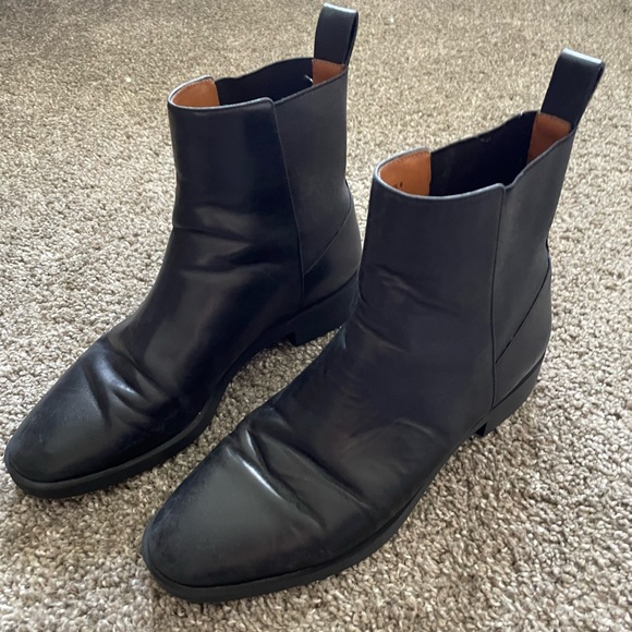 Black Leather Chelsea Boots - Picture 2 of 5
